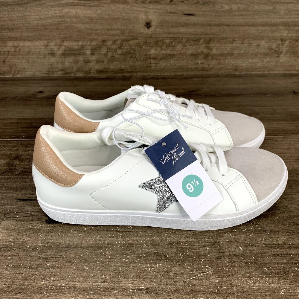NEW Universal Thread Women's Candace Lace-Up Sneakers - Tan 9.5